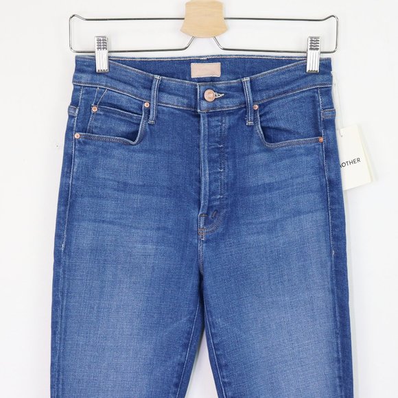 NWT Mother The Super Stunner Ankle Jeans Heart Print Pocket Double Vision 26 - Picture 8 of 8